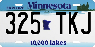 MN license plate 325TKJ