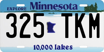 MN license plate 325TKM