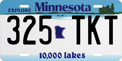 MN license plate 325TKT