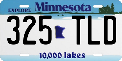 MN license plate 325TLD