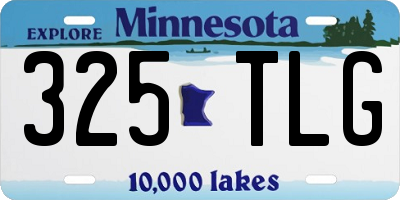 MN license plate 325TLG