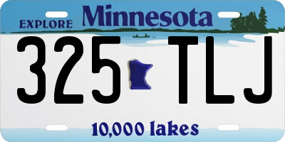 MN license plate 325TLJ