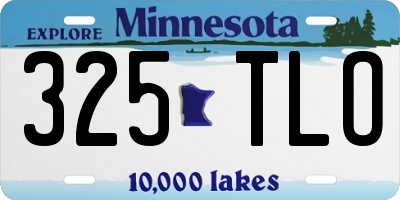 MN license plate 325TLO