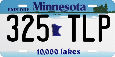 MN license plate 325TLP