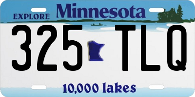 MN license plate 325TLQ