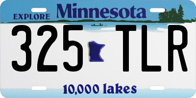 MN license plate 325TLR