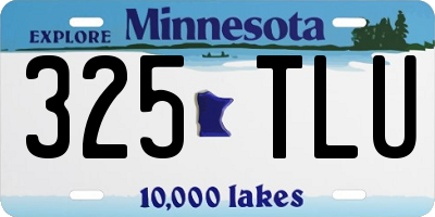 MN license plate 325TLU