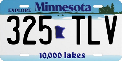 MN license plate 325TLV