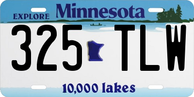 MN license plate 325TLW