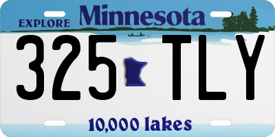 MN license plate 325TLY