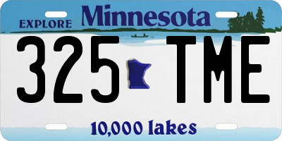 MN license plate 325TME