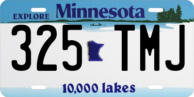 MN license plate 325TMJ