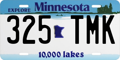 MN license plate 325TMK