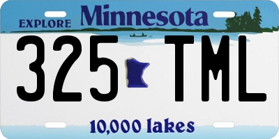 MN license plate 325TML