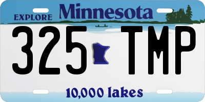 MN license plate 325TMP