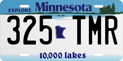 MN license plate 325TMR