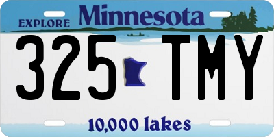 MN license plate 325TMY