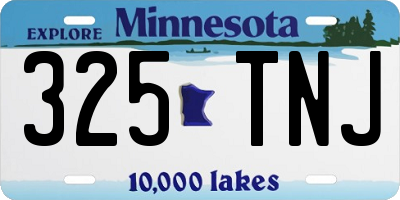 MN license plate 325TNJ