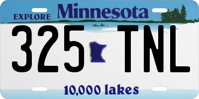 MN license plate 325TNL