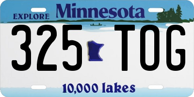MN license plate 325TOG
