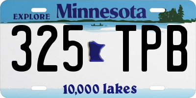 MN license plate 325TPB