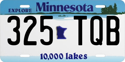 MN license plate 325TQB