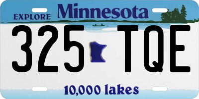 MN license plate 325TQE