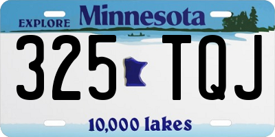 MN license plate 325TQJ