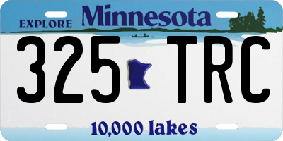 MN license plate 325TRC