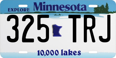 MN license plate 325TRJ