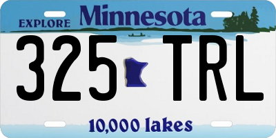 MN license plate 325TRL