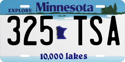 MN license plate 325TSA