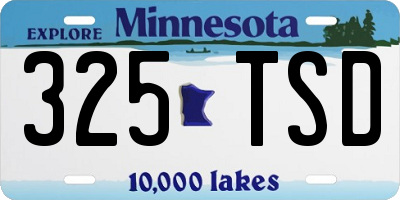 MN license plate 325TSD