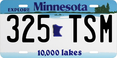 MN license plate 325TSM