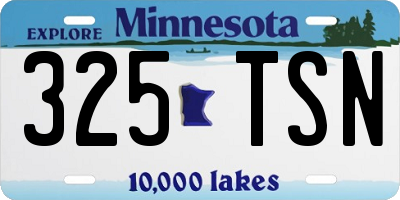 MN license plate 325TSN