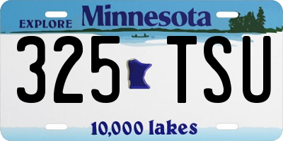 MN license plate 325TSU