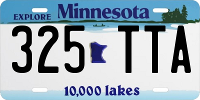 MN license plate 325TTA