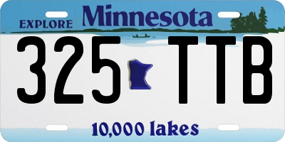 MN license plate 325TTB