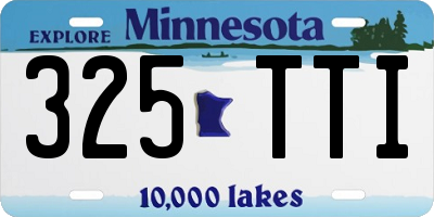 MN license plate 325TTI