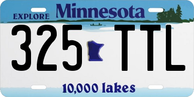 MN license plate 325TTL