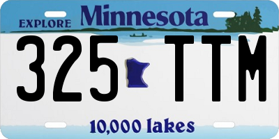 MN license plate 325TTM