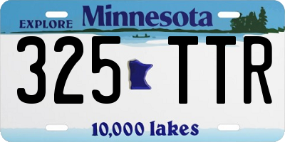MN license plate 325TTR