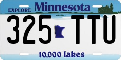 MN license plate 325TTU