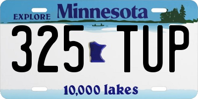 MN license plate 325TUP