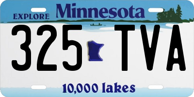 MN license plate 325TVA