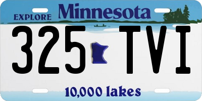 MN license plate 325TVI