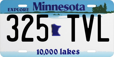 MN license plate 325TVL