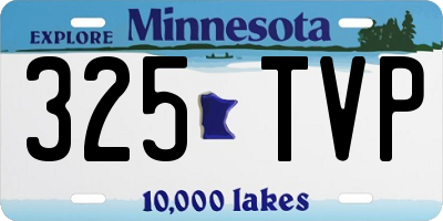MN license plate 325TVP