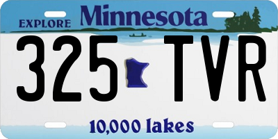 MN license plate 325TVR