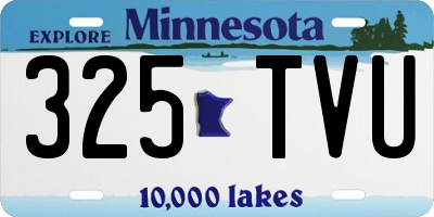 MN license plate 325TVU